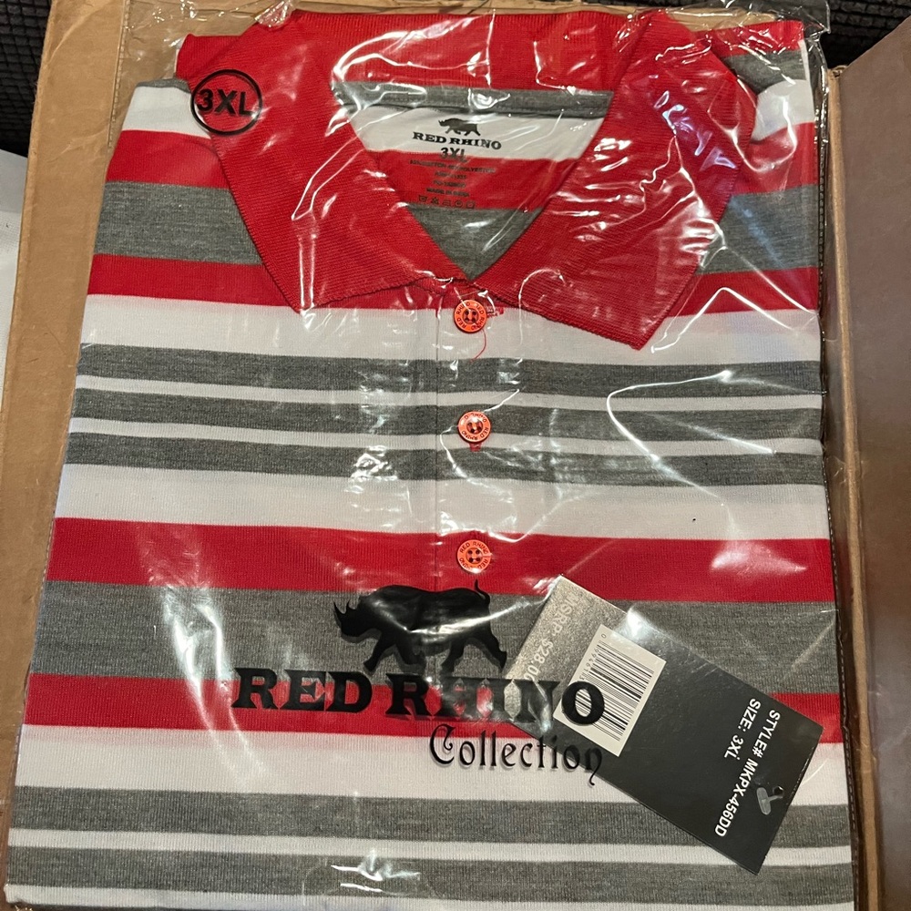 NWT 3XL mens short sleeve polo style shirt